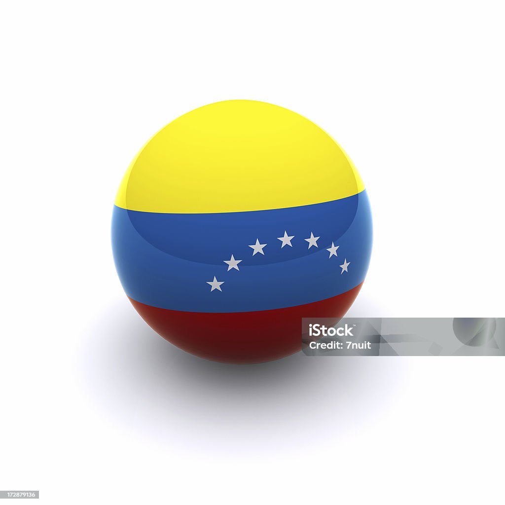 3 D Kugel-Venezuela Flagge - Lizenzfrei Blau Stock-Foto