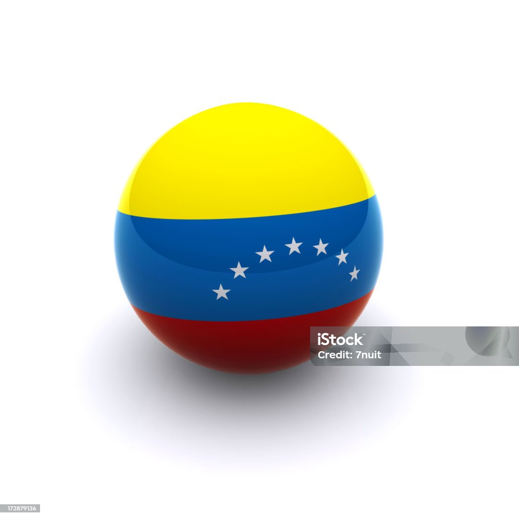 3 D bandera de bola de Venezuela - Foto de stock de América del Sur libre de derechos