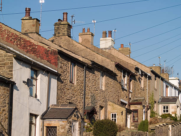 pedra sabden cottages - pendle imagens e fotografias de stock