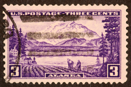 old stamp of Alaska.