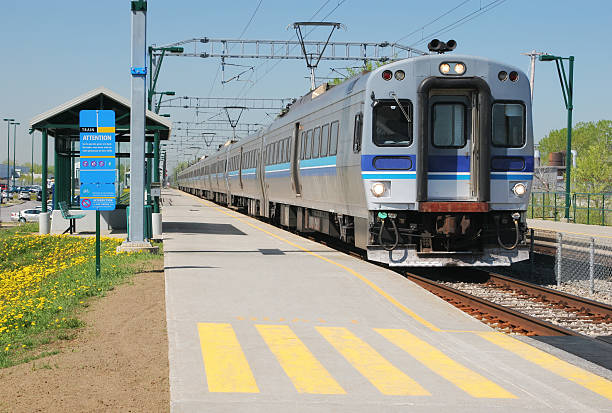 istock Electric passenger train in Montreal suburban station 172879607