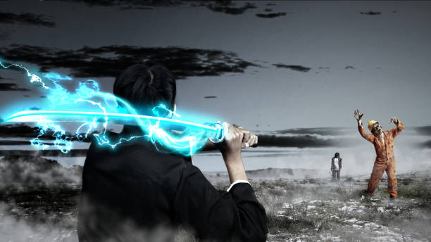 istock Scary zombie. Halloween concept 1728799674