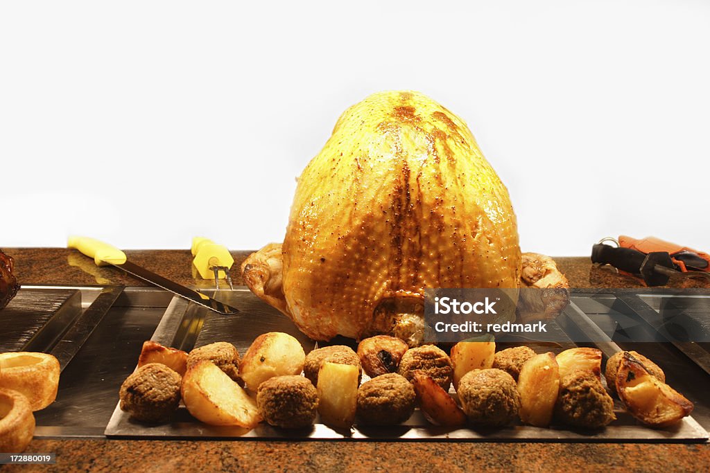 Turquía y trimmings asado - Foto de stock de Acero inoxidable libre de derechos