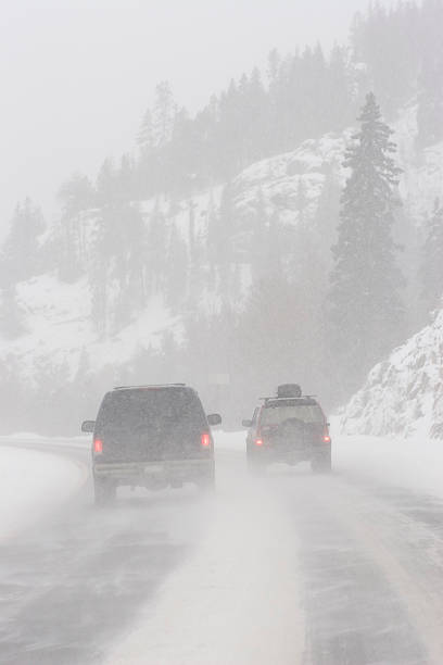 istock Driving in mountain blizzard conditions, Colorado 172881141