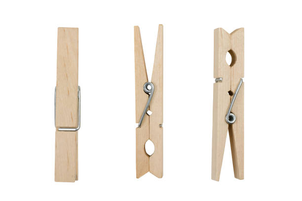 istock Three Wooden Clothespins 172881322