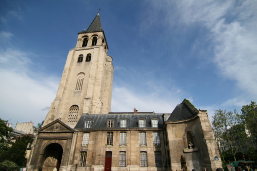 Front of the famous st sulpice church in paris