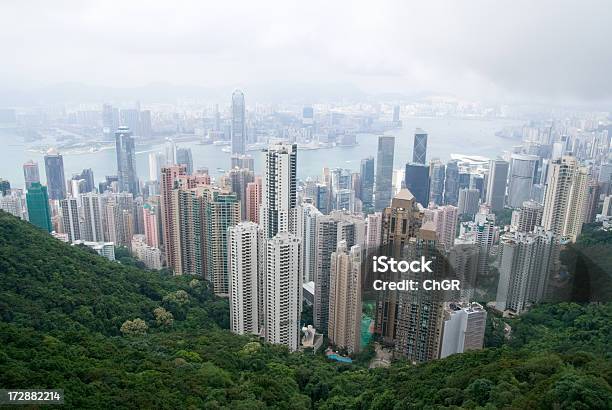 Foto de Horizonte De Hong Kong e mais fotos de stock de Arquitetura - Arquitetura, Arranha-céu, Aço