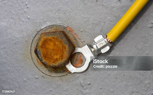 Bolt And Earth Wire Stock Photo - Download Image Now - Bolt - Fastener, Cable, Careless