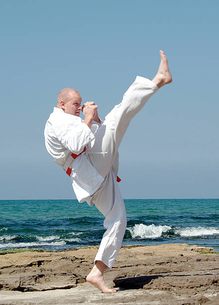 High kick stock photo