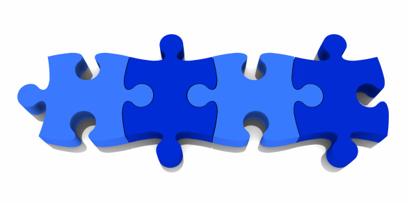 Jigsaw pieces connected.