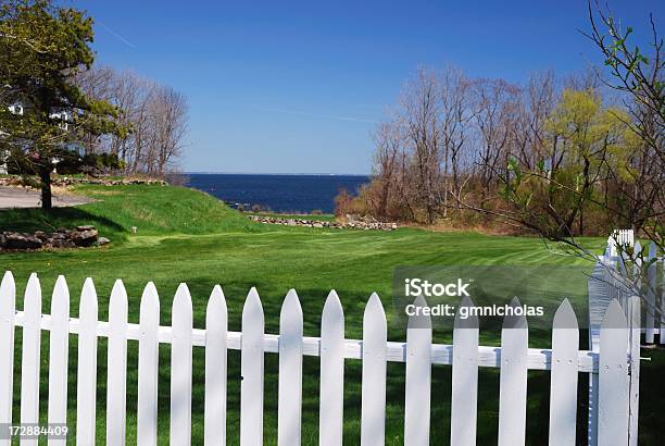 Yard With A View Stock Photo - Download Image Now - Atlantic Ocean, Copy Space, Fence