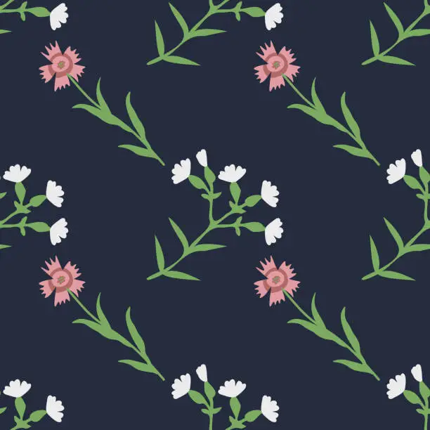 Vector illustration of Seamless floral pattern