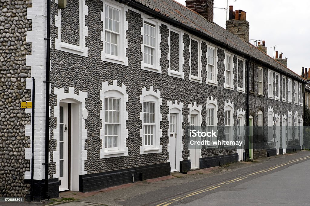 Pebbled las cabañas - Foto de stock de Norfolk libre de derechos