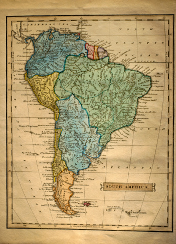 1835 Map of South America