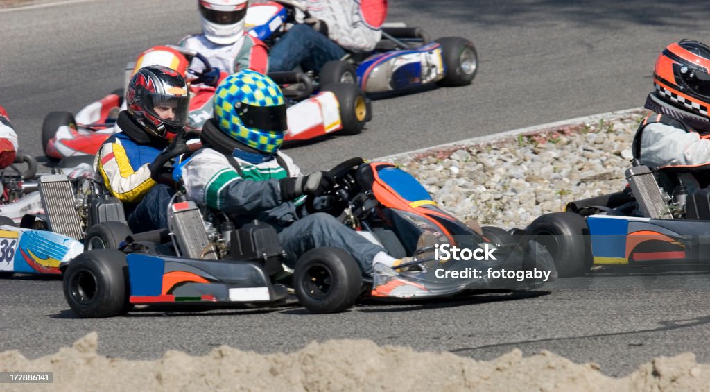 Kart-Rennen - Lizenzfrei Asphalt Stock-Foto