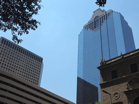 Tight Shot Of A Few Downtown Houston Buildings