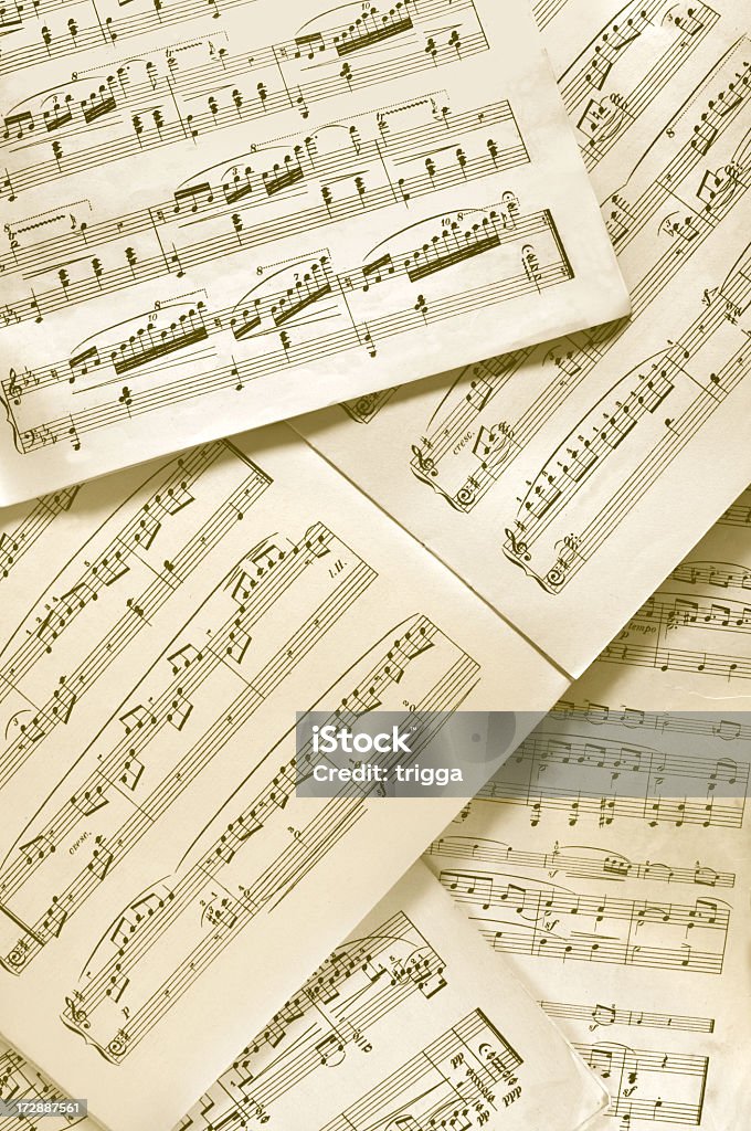 Feuille de musique en arrière-plan - Photo de Antiquités libre de droits