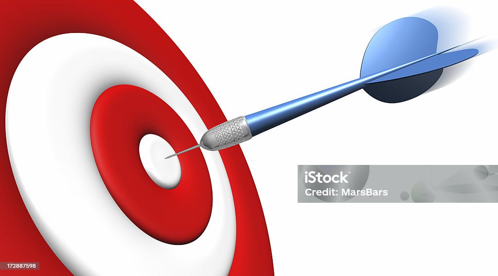 blue dart schlagen center von target - Lizenzfrei Geschäftsziel Stock-Foto