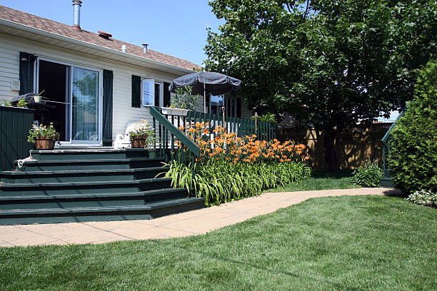istock Gazebo in Suburb House Backyard in Summer 172887680