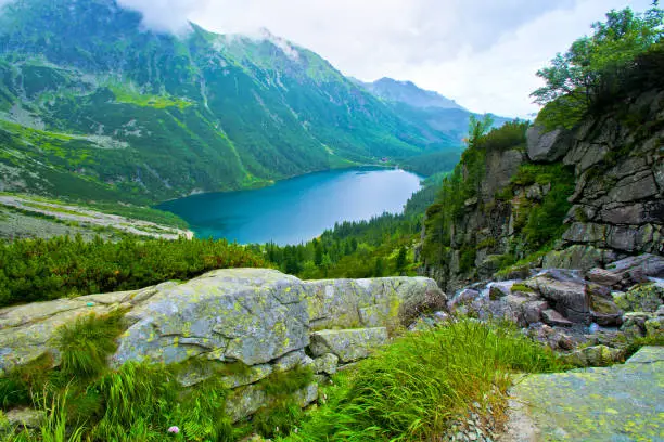 Morskie Oko – Poland’s Most Beautiful Lake In The Tatra Mountains, Lake in mountains. Morskie Oko in Tatry.