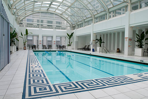 istock Beautiful Indoor Atrium Swimming Pool 172894894