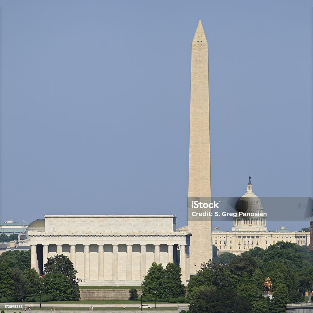 Washington Monuments Washington DC landmarks. Washington DC Stock Photo
