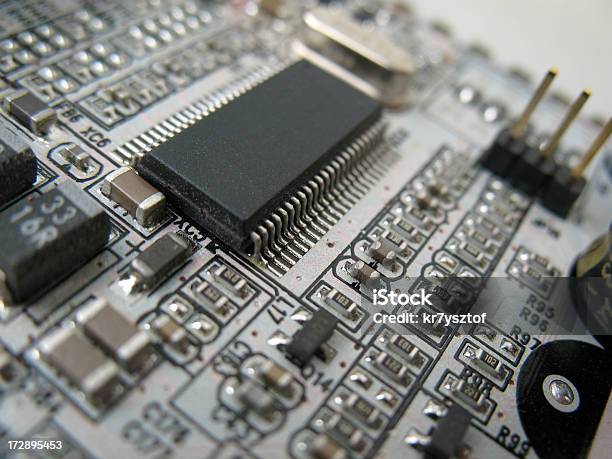 Electronic Stock Photo - Download Image Now - Capacitor, Circuit Board, Close-up