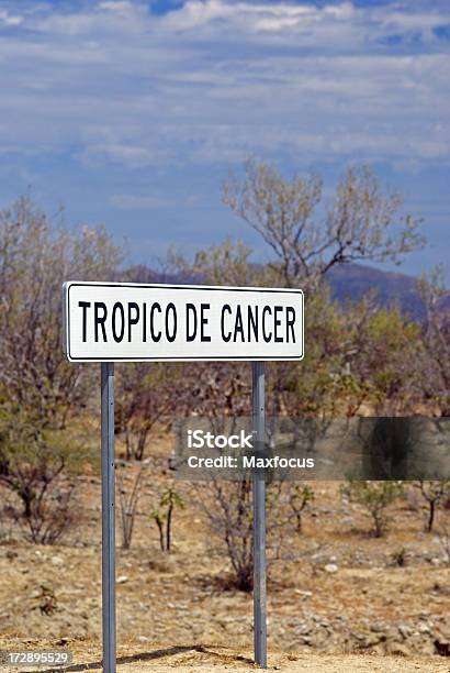 Tropic Of Cancer Sign Stock Photo - Download Image Now - Baja California Peninsula, Cartography, Direction