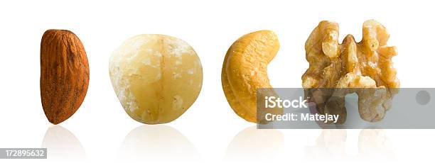 Frutta Secca Mista - Fotografie stock e altre immagini di Noce di macadamia - Noce di macadamia, Anacardio, Sale - Condimento