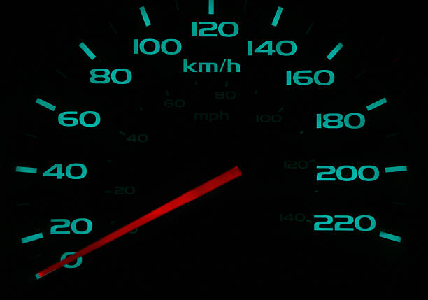 速度計 - dashboard speedmeter km speedometer ストックフォトと画像