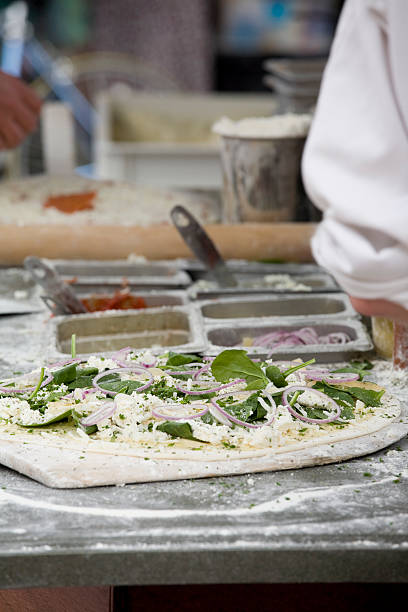 Handmade fresh fire baked pizza