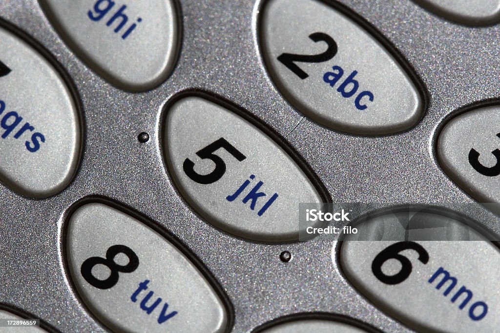Cell Phone A mobile phone keypad up close. Business Stock Photo