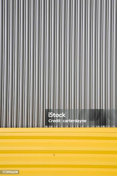 Abstract Warehouse Wall Exterior Colored Paneling And Background Texture Backdrop Stock Photo - Download Image Now