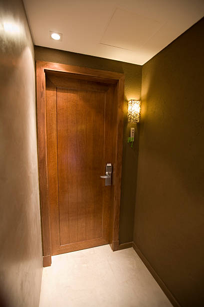 istock Luxury hotel room door 172896668