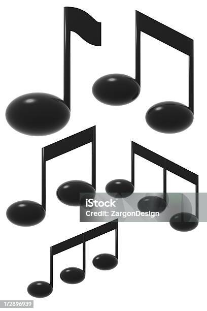 3 D Notas - Fotografias de stock e mais imagens de Nota Musical - Nota Musical, Tridimensional, Música