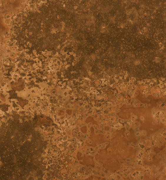 fond de texture de surface en cuivre vieillis - metal rusty textured textured effect photos et images de collection