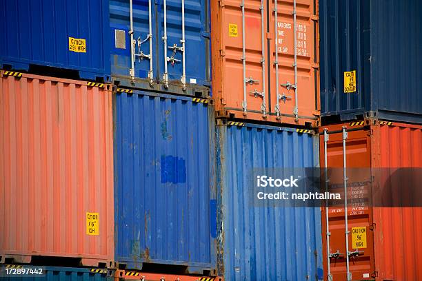 Container Stack Stock Photo - Download Image Now - Business, Cargo Container, Commercial Dock