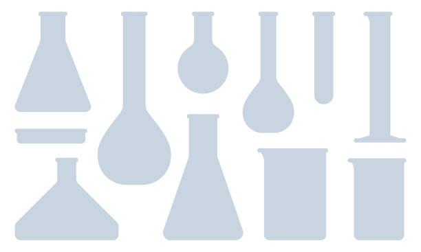 illustrazioni stock, clip art, cartoni animati e icone di tendenza di vetreria da laboratorio - beuta