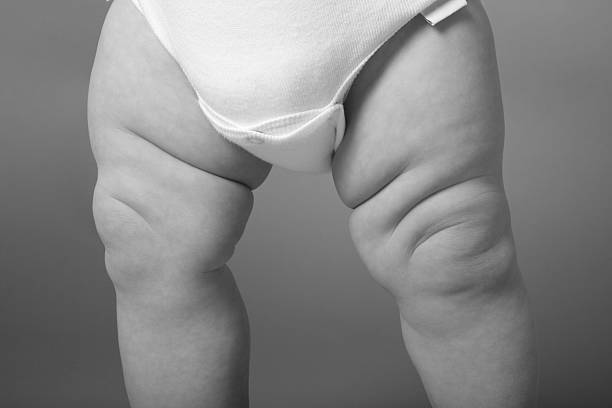 baby thighs stock photo