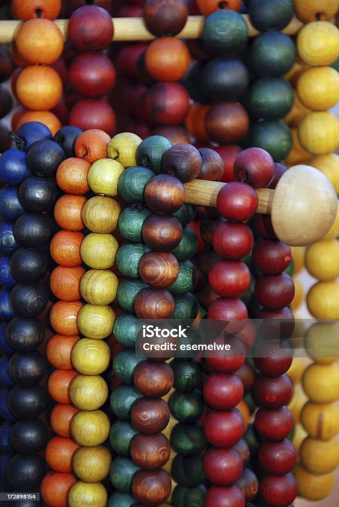 Colares de contas de madeira - Foto de stock de Moda royalty-free