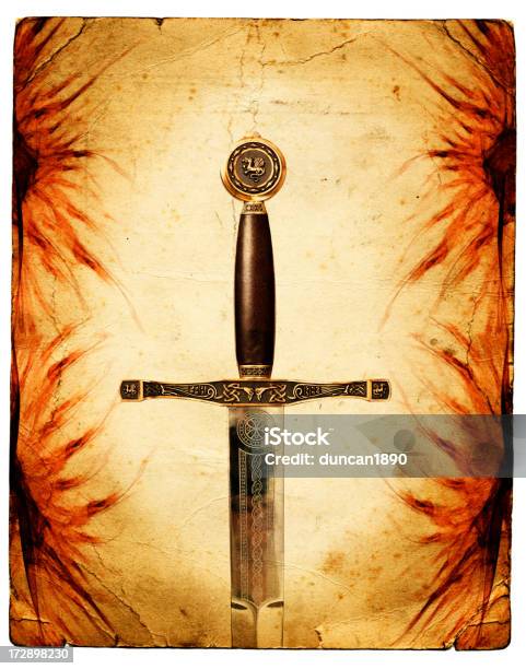 The Magic Sword Stock Photo - Download Image Now - Sword, War, Antique