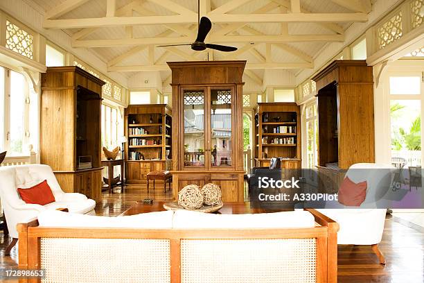 Colonial Style Office And Sitting Room Stock Photo - Download Image Now - Decorating, Colonial Style, Home Decor