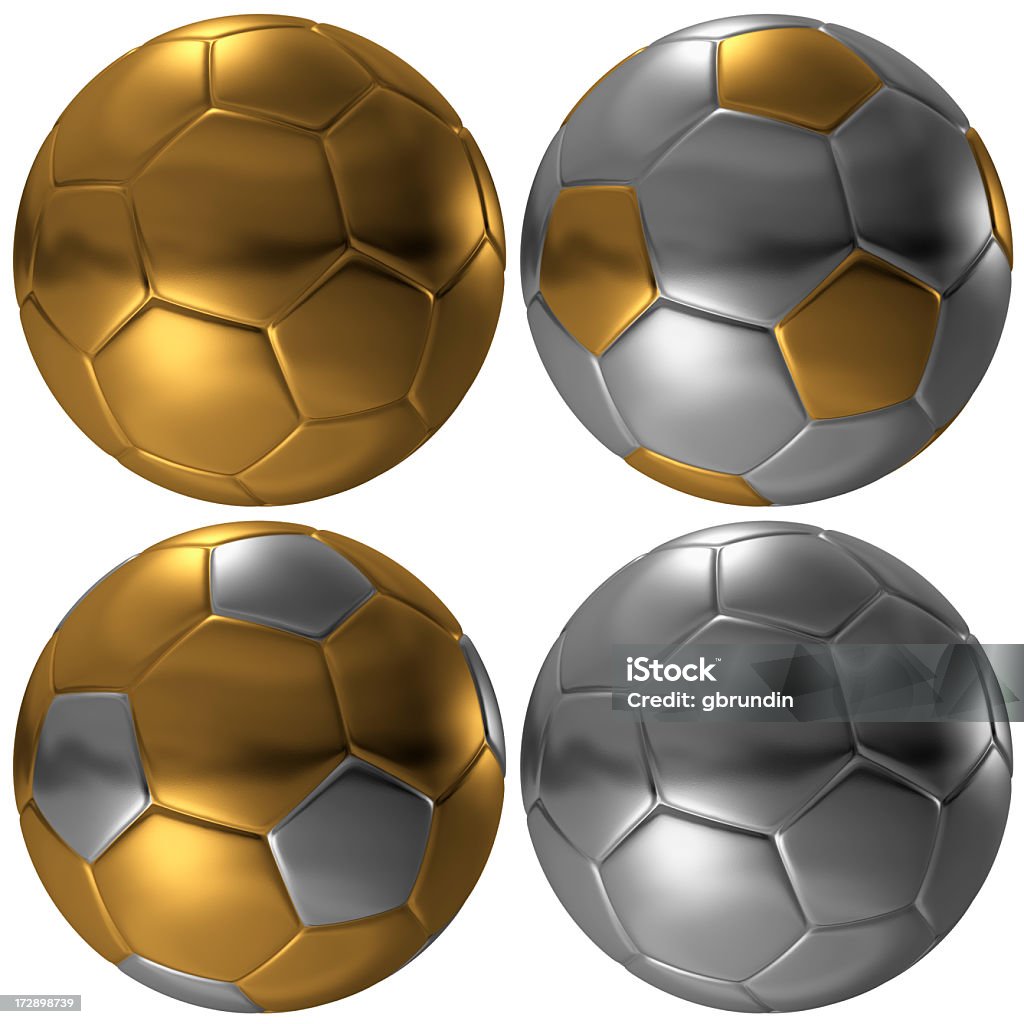 Bolas de futebol (3D - Royalty-free Bola de Futebol Foto de stock