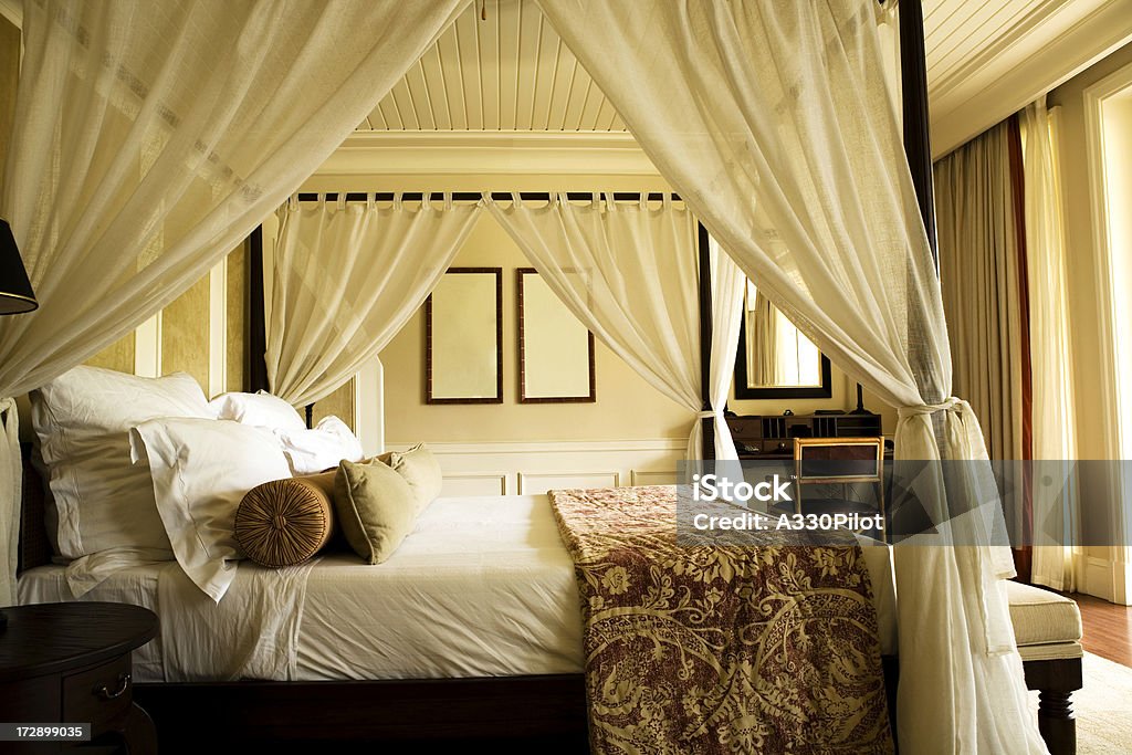 Estância Tropical - Royalty-free Cama de Quatro Colunas Foto de stock