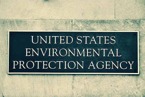 Sign outside of the EPA in Washington D.C.