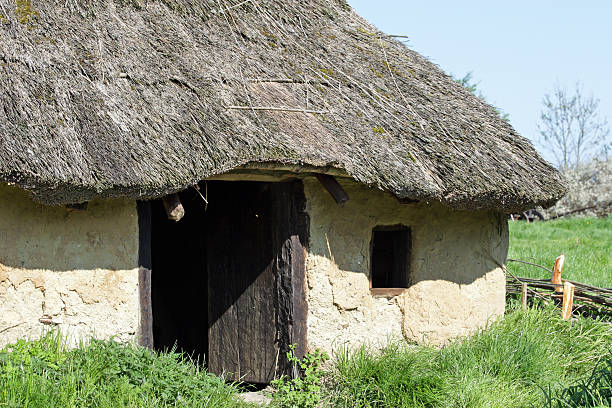 Iron Ages house. stock photo