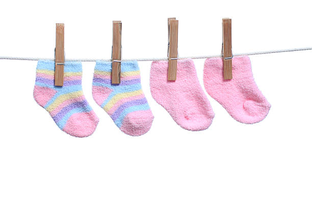 istock Baby socks hanging on clothesline 172900327
