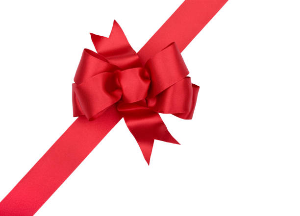 istock Christmas Gift Red Bow Isolated on White with Clipping Path 172900404