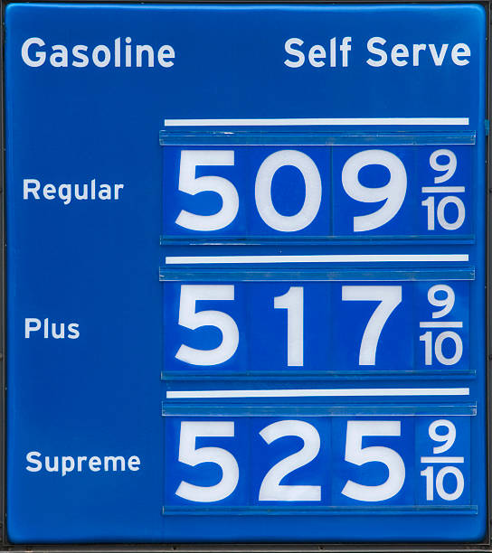 gas prices A sign with expensive gas prices. fuel prices photos stock pictures, royalty-free photos & images
