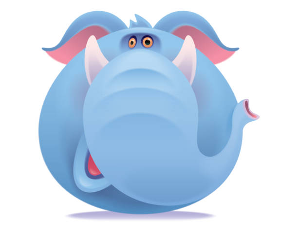 funny elephant head icon vector illustration of funny elephant head icon republican elephant logo stock illustrations